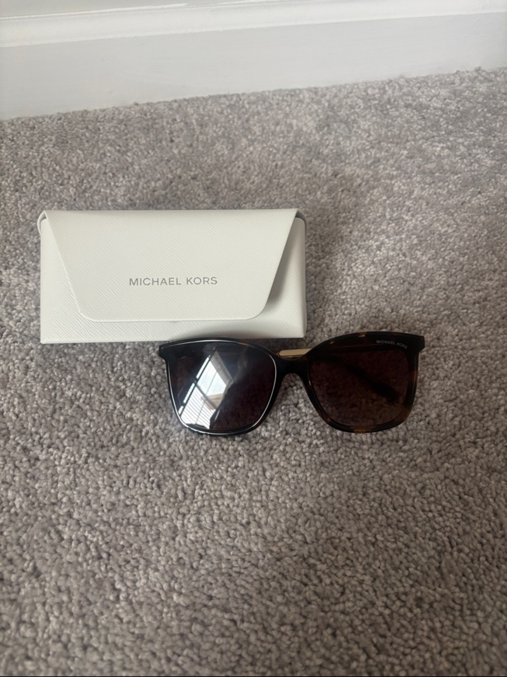 Michael Kors Cat-Eye Sunglasses in Tortoise with Brown Lenses